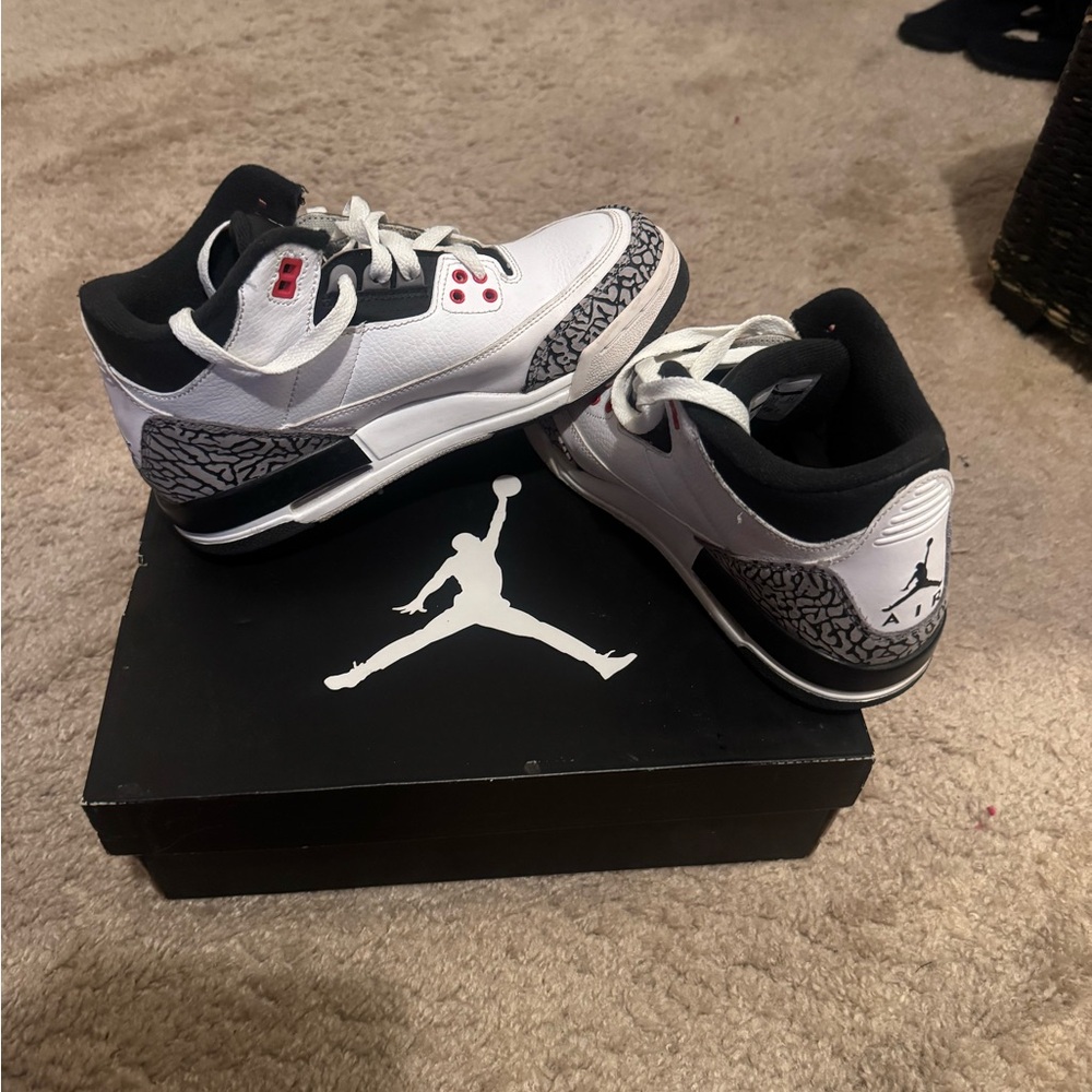 Air Jordan Retro White and Black Sneakers